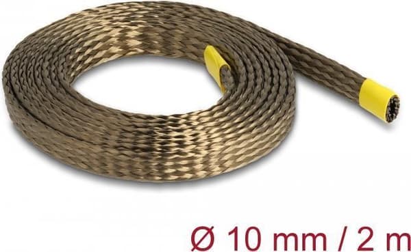 Delock flettet ærme lavet af basaltfibre 2 mx 10 mm brun (20887)