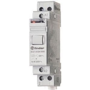 FINDER afbryder 230VAC 20.21.8.230.4000 serie 20 til DIN-skinne 1NO 16A 20.21.8.230.4000 (202182304000)