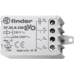 Finder overspændingsafbryder forsænket 1 stk. 27.25.8.230.0000 2 NO kontakter 230 V/AC 10 A 2300 VA (27.25.8.230.0000)