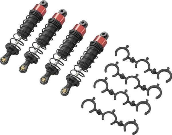 Reely 1:10 Hydrauliset iskunvaimentimet Musta-sininen Jousilla Musta 1 kpl