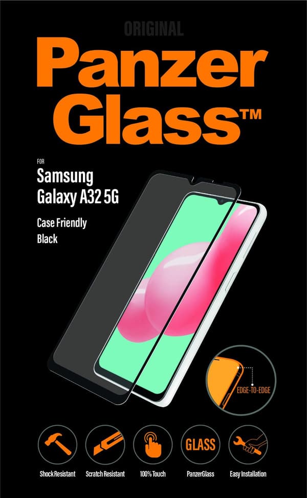 PanzerGlass Case Friendly Skærmbeskytter til Samsung Galaxy A32 (5G) - Sort
