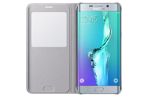 Samsung S view cover - sølv - til Samsung G928 S6 edge+