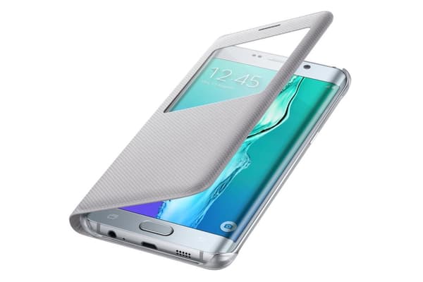 Samsung S view cover - sølv - til Samsung G928 S6 edge+