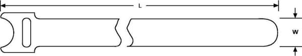 HellermannTyton Velcro kabelbinder Til bundtning af krog og løkke del (LxB) 200 mm x 12,5 mm Hvid 10 stk.