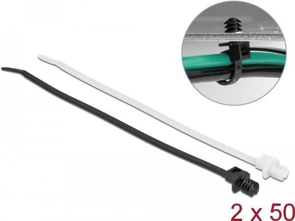 Delock kabelbindere med granbund L 200 x B 4,8 mm 100 stk (19502)