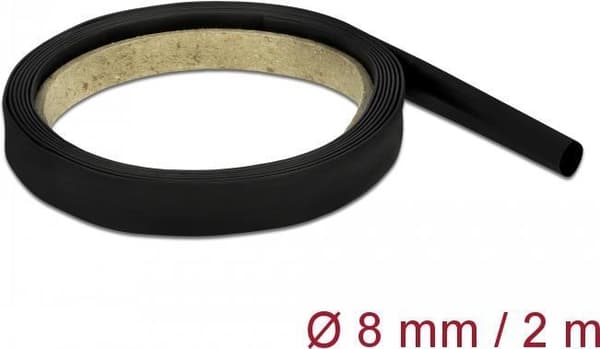 Delock varmekrympeslange 2 mx 8 mm krympeforhold 4:1 sort (20666)