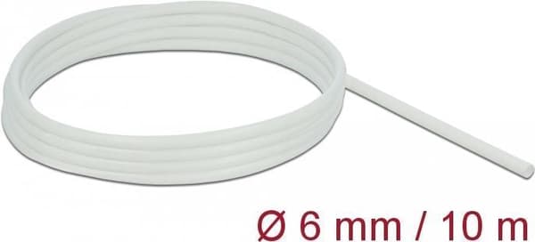 Delock beskyttende ærme glasfiber fletning 10 mx 6 mm hvid (18930)