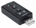Miniatyrbillede 3 af 8: Manhattan Hi-Speed USB 2.0-3D 7.1 lydadapter sort