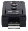 Miniatyrbillede 4 af 8: Manhattan Hi-Speed USB 2.0-3D 7.1 lydadapter sort