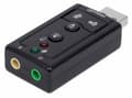 Miniatyrbillede 5 af 8: Manhattan Hi-Speed USB 2.0-3D 7.1 lydadapter sort