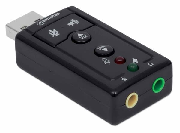 Manhattan Hi-Speed USB 2.0-3D 7.1 lydadapter sort