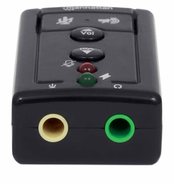Manhattan Hi-Speed USB 2.0-3D 7.1 lydadapter sort