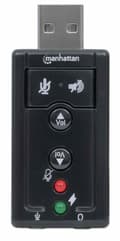 Miniatyrbillede 8 af 8: Manhattan Hi-Speed USB 2.0-3D 7.1 lydadapter sort