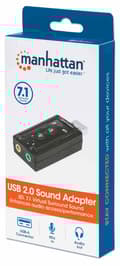 Miniatyrbillede 2 af 8: Manhattan Hi-Speed USB 2.0-3D 7.1 lydadapter sort