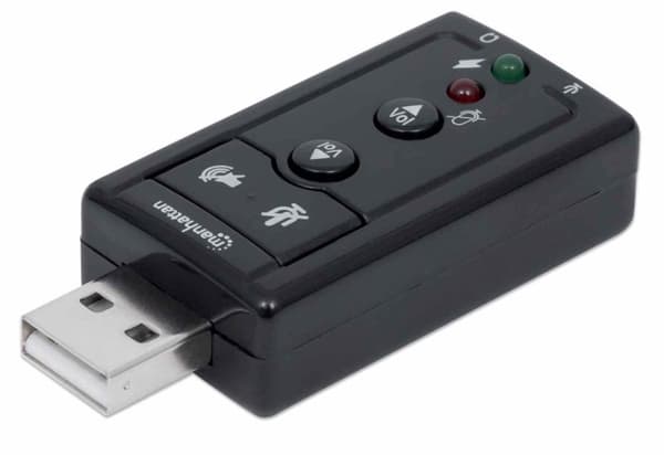 Manhattan Hi-Speed USB 2.0-3D 7.1 lydadapter sort