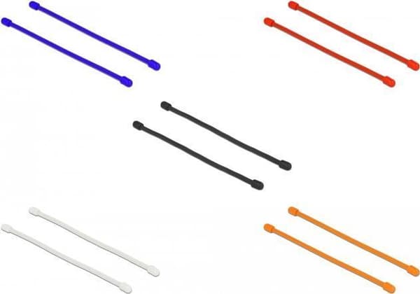 DeLOCK buntband flexibel - buntbandssats - 25cm - svart, vit, blå, röd, orange (18972)