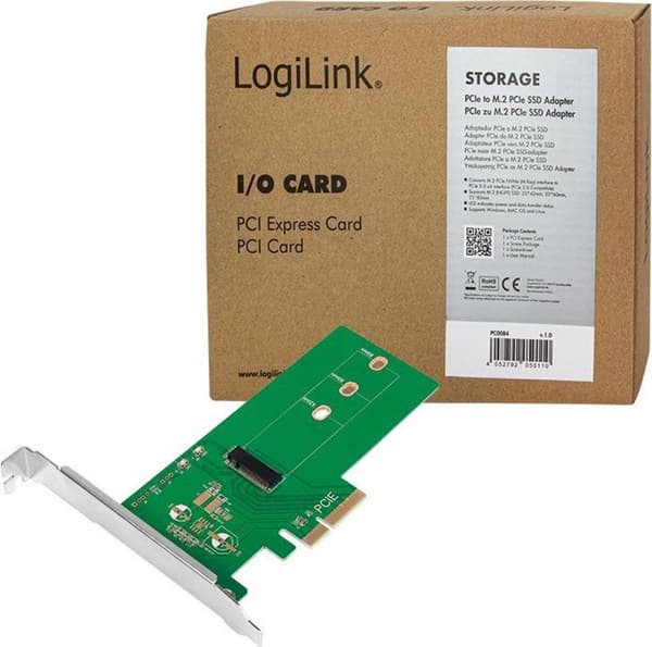 LogiLink PC0084 PCIe til M.2 SSD Adapter Interface Card/Adapter
