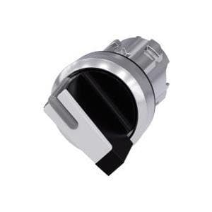 Siemens drejekontakt metal frontring, højglans sort, hvid 1 x 90 ° SIRIUS ACT 3SU1052-2BF60-0AA0 1 stk (3SU1052-2BF60-0AA0)