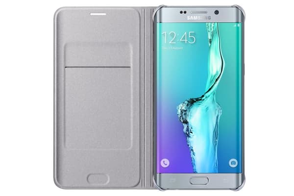 Samsung flip-plånbok - silver - för Samsung G928 S6 edge+