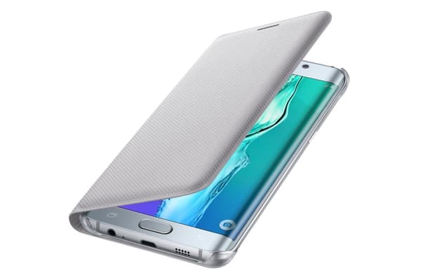 Samsung flip-plånbok - silver - för Samsung G928 S6 edge+