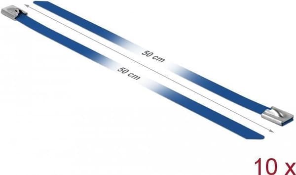 DeLOCK - Johdinside - 50cm - Sininen (10 kpl pakkaus) (18800)