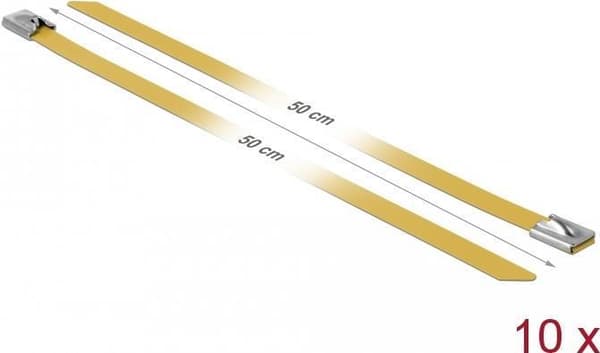 DeLOCK - Buntband - 50 cm - Gul (pack om 10) (18792)