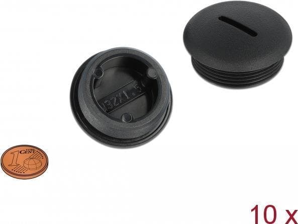 DeLOCK - Låsepropper - Sort (pakke med 10) (60233)