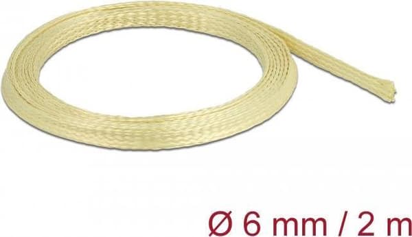 Delock - flettet slange - 2,0m - gul (20798)
