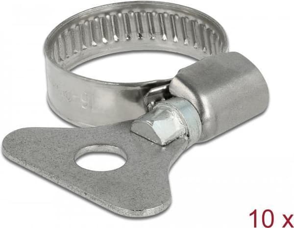 Delock - Slangeklemme - egnet til 16 - 25 mm slange (pakke med 10) (19576)