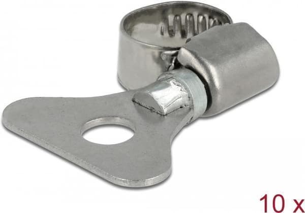 Delock - Slangeklemme - velegnet til 8 - 12 mm slange (pakke med 10) (19570)