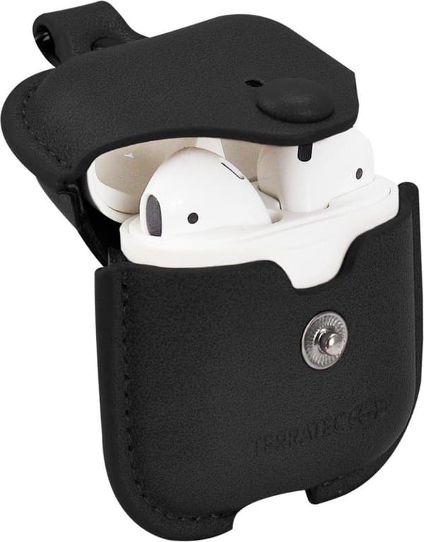 TERRATEC AirBox beskyttende etui til AirPods Shape fixed PU læder sort