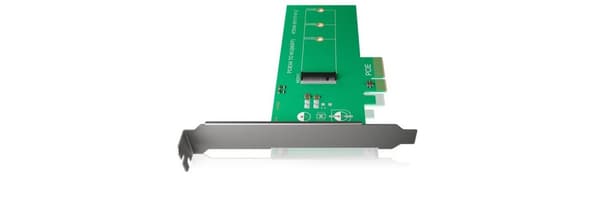 RaidSonic ICY BOX IB-PCI208 - Lagringskontroller - M.2 (M.2) - M.2-kort - 39 GBps - PCIe 3.0 x4 - grön
