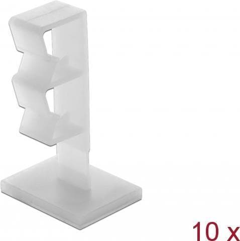DeLOCK - Kabelholder - Naturel (pakke med 10) (60177)