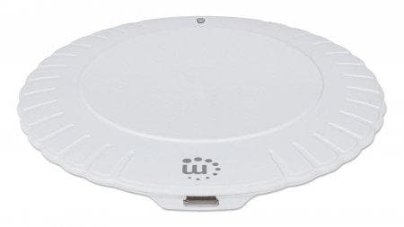 Manhattan trådløs induktionsoplader 5 W - Qiâ„¢-certificeret trådløs oplader - Sikker opladning med 5 W (5 V/1 A) - Rund opladningsplade - Hvid (18029