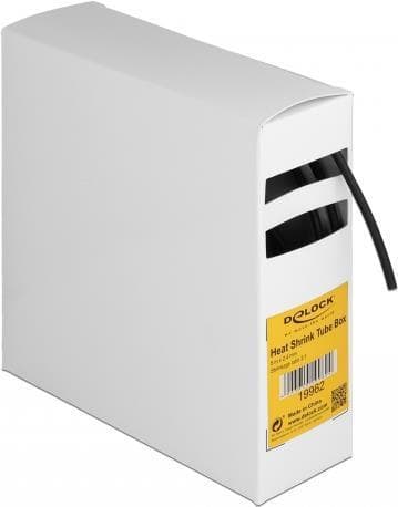 Delock krympeslangeboks, krympeforhold 3:1, 5 mx 2,4 mm sort