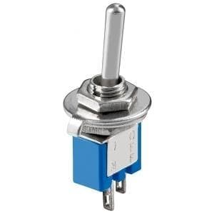 Wentronic Goobay vippströmbrytare subminiatyr, blå - PÅ-AV, 2 stift, blått hölje (10013)