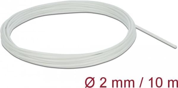 Delock beskyttende ærme glasfiber fletning 10 mx 2 mm hvid (18924)