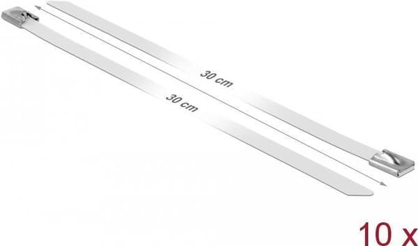 DeLOCK - buntband - 30cm - vit (pack om 10) (18822)