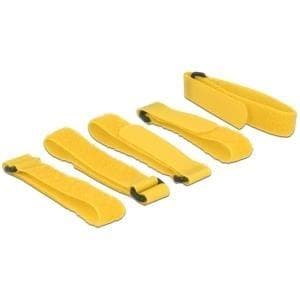 DeLOCK - Velcro - 30cm - Keltainen (5 kpl pakkaus) (18708)