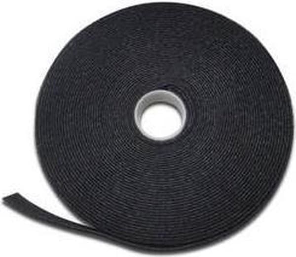 Digitus AK-770905-100-S Velcro Til bundtning, Til påsyning af løkkedel, Krog og løkkedel, Krogdel (LxB) 10 mx 15 mm Sort 1 stk.