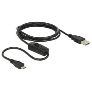 DeLOCK - USB-kabel - USB (M) - 5-benet mikro-USB, type A (kun strømforsyning) (M) - 1,5 m - sort (84803)