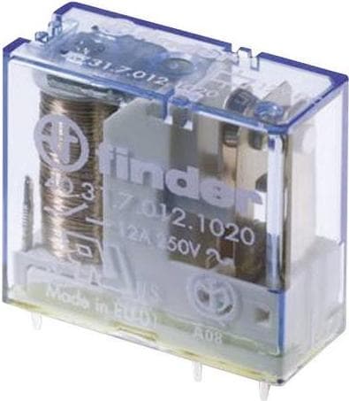 Finder PCB relæ 12 V/DC 16 A 1 skiftekontakt 40.61.7.012.1020 1 stk. (40.61.7.012.1020)