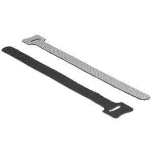 DeLOCK - Johdinside - 20cm - Musta (10 kpl pakkaus) (18687)