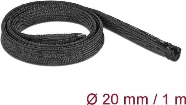 DeLOCK - flettet slange - 1,0m - sort (19103)