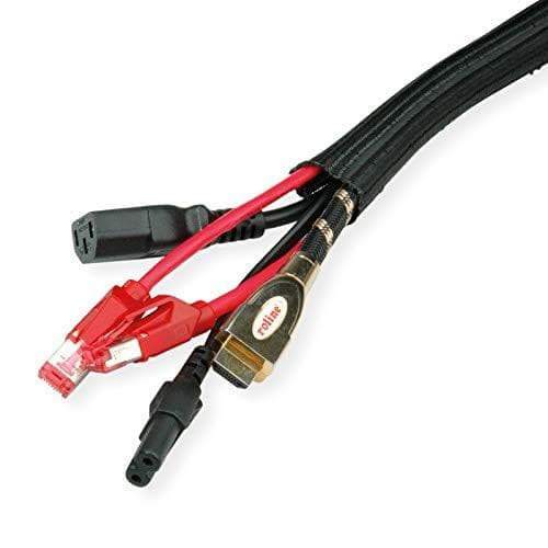 ROLINE PVC stofslange til kabelbundt, selvlukkende, sort, 2,5 m (19.08.3160)
