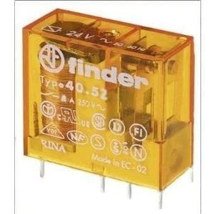 Finder piirilevyrele 24 V/AC 8 A 2 vaihtokosketinta 40.52.8.024.5000 1 kpl. (40.52.8.024.5000)