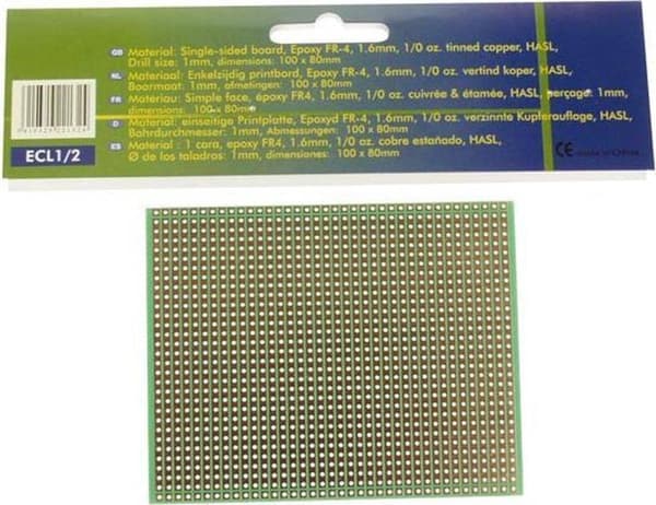 Velleman ECL1/2 PCB (lxb) 80 mm x 100 mm Innehåll 1 st.