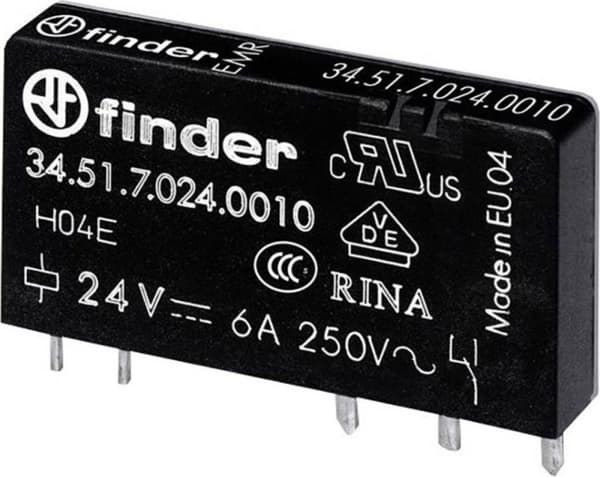 Finder 34.51.7.005.5010 Printrelæ 5 V/DC 6 A 1x skiftekontakt 1 stk.