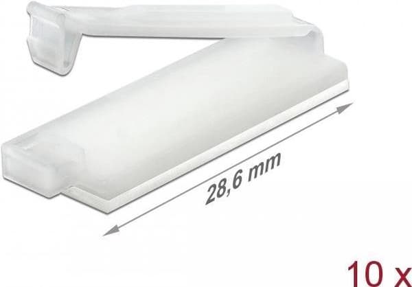 DeLOCK - Kabelholder - Naturel (pakke med 10) (60182)