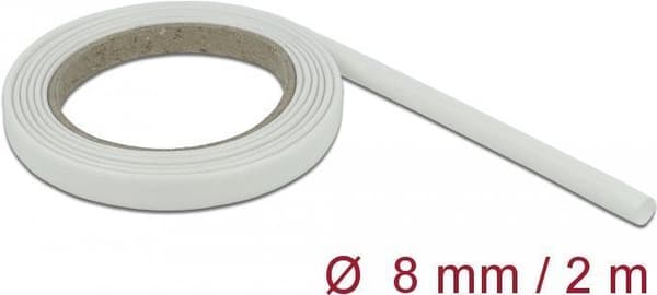 DeLOCK Fiberglass Sleeving - Udvidelig flettet Sleeving - 2,0 m - hvid (18931)